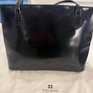 Black Leather Kate Spade Shoudler Bag